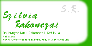 szilvia rakonczai business card